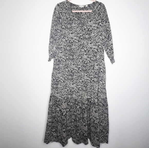 Fat Face Black Floral Maxi Dress 4 - Picture 1 of 6